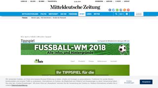 
                            3. Tippspiel - Das Tippspiel der Mitteldeutschen Zeitung zur WM 2018 ...