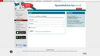 
                            1. Tips & Advice Tax - Login - Indicator - FL Memo