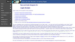 
                            9. Tips and Code Snippets for Login Scripts - Rob van der Woude