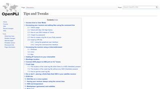 
                            2. Tips and Tweaks - OpenPLi Wiki