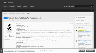 
                            13. TIPS - Asterisk Does Not Start after Raspbx reboot | PIAF - Your ...
