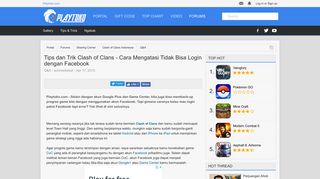 
                            10. Tips dan Trik Clash of Clans - Cara Mengatasi Tidak Bisa Login ...