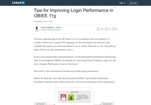 
                            13. Tips for Improving Login Performance in OBIEE 11g - LinkedIn