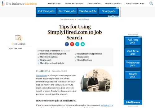
                            12. Tips for Using SimplyHired.com to Job Search - The Balance Careers