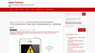 
                            8. Tips Jika iPhone Tidak Mau Tersambung ke Jaringan Wi-Fi - Apple ...