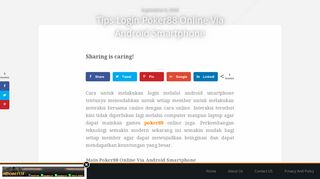 
                            10. Tips Login Poker88 Online Via Android Smartphone
