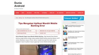 
                            7. Tips Mengatasi Aplikasi Mandiri Mobile Banking Error | Dunia Android
