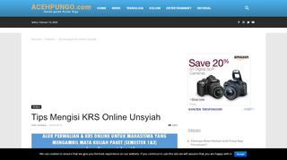 
                            10. Tips Mengisi KRS Online Unsyiah - ACEHPUNGO.COM