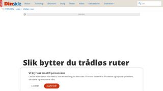 
                            9. Tips og råd: Slik bytter du trådløs ruter - DinSide