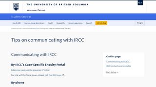 
                            3. Tips on communicating with IRCC | Student Services