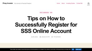 
                            9. Tips on How to Successfully Register for SSS Online Account | Pinay ...