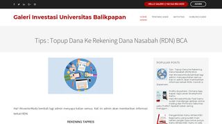 
                            10. Tips : Topup Dana Ke Rekening Dana Nasabah (RDN) BCA | Galeri ...