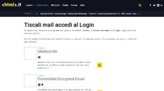 
                            12. tiscali mail login accedi | Download HTML.it