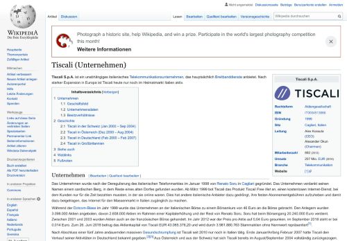 
                            8. Tiscali (Unternehmen) – Wikipedia