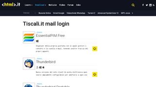 
                            9. tiscali.it mail login | Download HTML.it