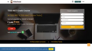 
                            8. TISS-NET Crash Course - TISS-NET Online Preparation - Hitbullseye