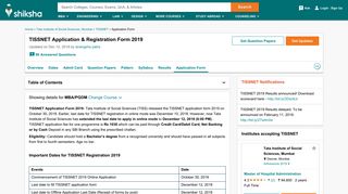 
                            11. TISSNET Application 2019: Registration & Application for TISSNET at ...