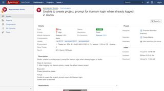 
                            9. [TISTUD-6623] Unable to create project, prompt for titanium login ...