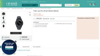 
                            12. Titan Juxt Pro Smart Watch (Black) | Smart Watch | Wearable Smart ...