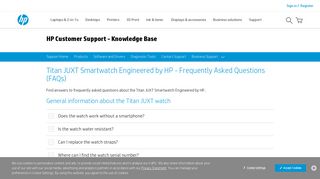 
                            3. Titan JUXT Smartwatch Engineered by HP - Frequently Asked ...