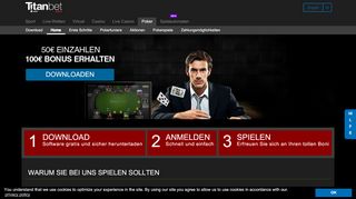 
                            4. Titan Poker - Best Online Poker Site - Deposit €50 get €100 - Titan Bet