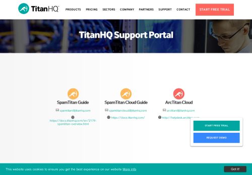 
                            7. TitanHQ Support Portal - Support on all TitanHQ Products