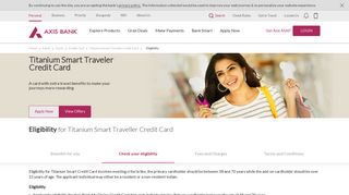 
                            4. Titanium Smart Traveler Credit Card - Eligibility and ... - Axis Bank