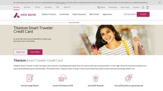 
                            1. Titanium Smart Traveller Credit Card - Features and Benefits - Axis Bank