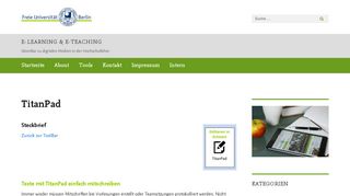 
                            3. TitanPad – E-Learning & E-Teaching