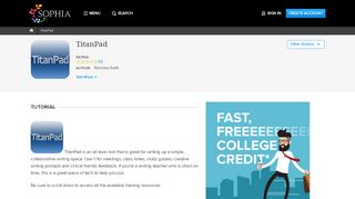 
                            12. TitanPad Tutorial | Sophia Learning