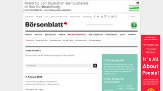 
                            11. Titelschutz / boersenblatt.net - Börsenblatt