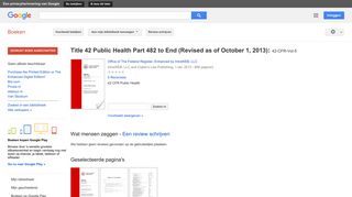 
                            8. Title 42 Public Health Part 482 to End (Revised as of October 1, ...