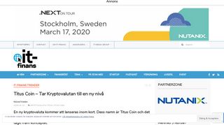 
                            5. Titus Coin – Tar Kryptovalutan till en ny nivå | IT-Finans.se