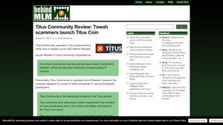 
                            11. Titus Community Review: Towah scammers launch Titus Coin