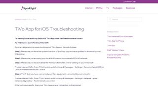 
                            10. TiVo App for iOS Troubleshooting – Cable ONE Support