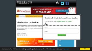 
                            7. Tivoli Casino | €200 Bonus | Tivoli Casino Deutschland