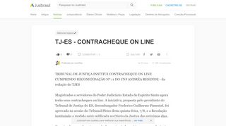 
                            6. TJ-ES - CONTRACHEQUE ON LINE - JurisWay - JusBrasil