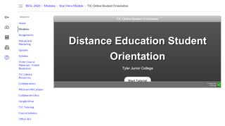 
                            10. TJC Online Student Orientation