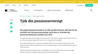 
                            3. Tjek din pensionsoversigt - MP Pension