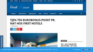 
                            13. Tjen 750 EuroBonus-point pr. nat hos First Hotels - FinalCall.travel ...