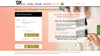 
                            8. TJX Rewards - Login