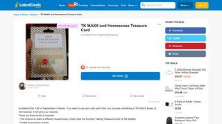 
                            7. TK MAXX and Homesense Treasure Card at Bigbrandtreasure ...