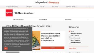 
                            11. TK Maxx Vouchers & Discounts | 2019 | Irish Independent