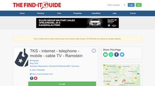 
                            5. TKS - internet - telephone - mobile - cable TV - Ramstein - Ramstein ...