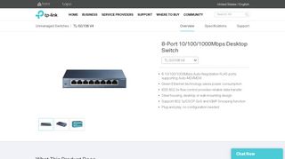 
                            1. TL-SG108 | 8-Port 10/100/1000Mbps Desktop Switch | TP-Link