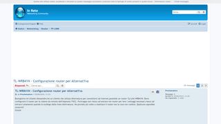
                            13. TL-WR841N - Configurazione router per AlternatYva - In Rete