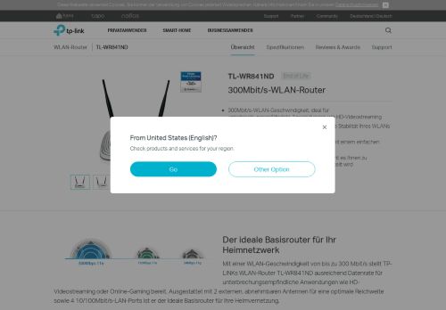 
                            3. TL-WR841ND | 300Mbit/s-WLAN-Router | TP-Link Deutschland