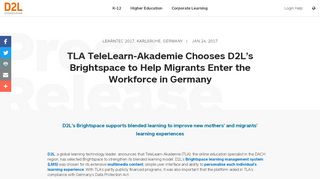 
                            12. TLA TeleLearn-Akademie Chooses D2L's Brightspace to Help ...