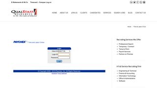 
                            13. TLO Time & Labor Online Login - Qualstaff Resources