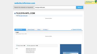 
                            5. tls.dyn-intl.com at Website Informer. Login. Visit Tls Dyn Intl.
